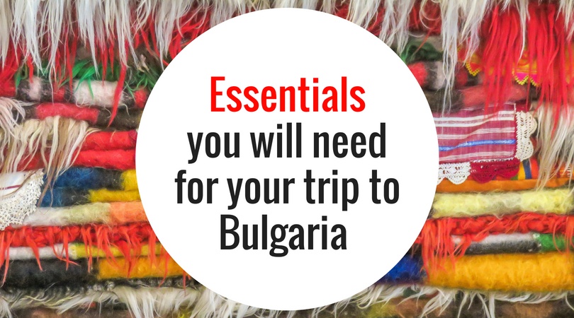 a pile of colourful rugs with a text on them: Essentials you will need for your trip to Bulgaria