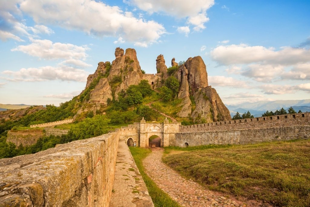 a medieval fortress built against interesting rock formations, Belogradchik Fortress and Rocks in Bulgaria