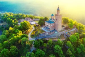 a church on a top of a hill - Tsarevets fortress - one of the best things to do in Veliko Tarnovo